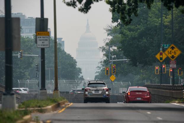 Smoke from Canadian wildfires clouds the Washington D.C. area