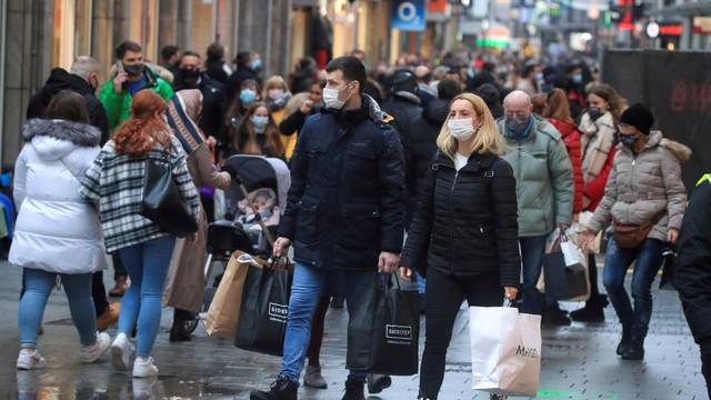 FILE PHOTO: Cologne's shopping street during the coronavirus pandemic
