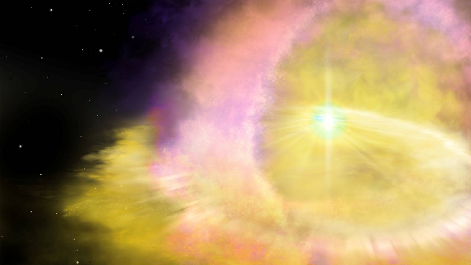 An artist's impression of supernova SN2016aps