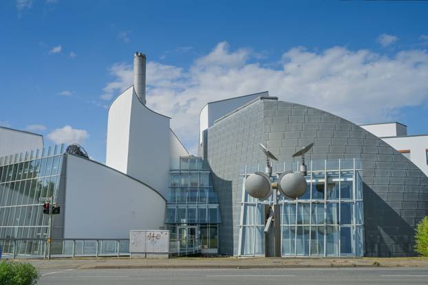 Energie-Forum-Innovation EFI, Architekt Frank O. Gehry, ServicePunkt Bad Oeynhausen Westfalen Weser GmbH, Mindener Straße, Bad Oeynhausen, Kreis Minden-Lübbecke, Nordrhein-Westfalen, Deutschland