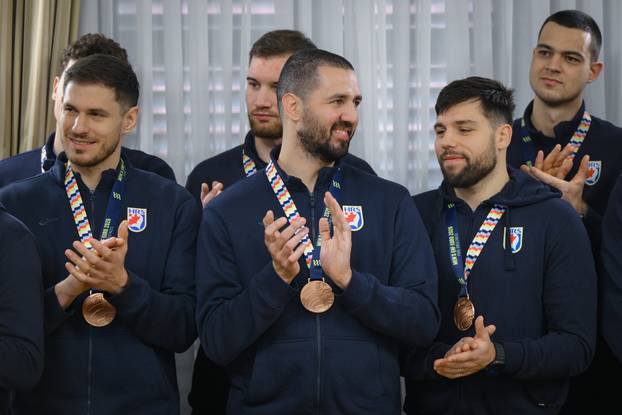 Zagreb: Prijem rukometaša u Banskim dvorima