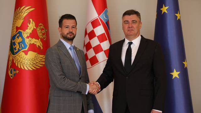 Zagreb: Svečani doček predsjednika Crne Gore Jakova Milatovića u Uredu predsjednika RH