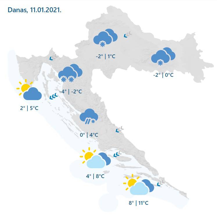 Brrrr: Hrvatska će se smrzavati na -15°C, snijega će biti još više