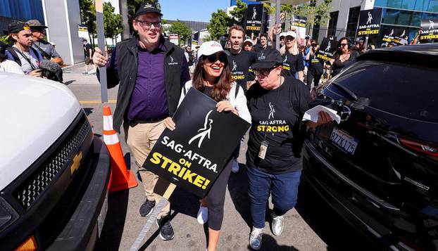 Hollywood actors strike in Los Angeles