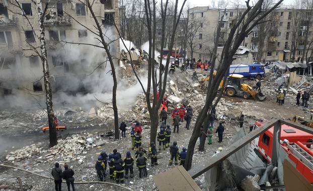 Aftermath of a Russian missile attack in Kharkiv