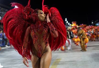 Carnival magic descends on Rio as second night of elite samba schools lights up the Sambadrome, in Rio de Janeiro