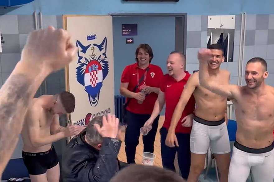 Marinko Mavrović slavlje futsal hrvatske reprezentacije