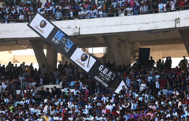 Argentine soccer star Lionel Messi on a whirlwind tour of India