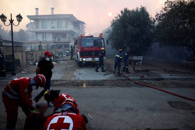 Wildfire in Kryoneri near Athens