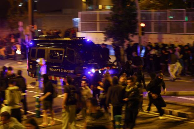 Spanish unions call a general strike in solidarity with Palestinians in Gaza, in Barcelona