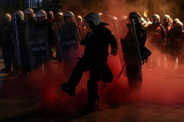 Albanian students hold anti-government protest