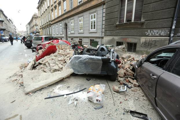 Potres koji je pogodio Zagreb uzrokovao veliku štetu u Đorđićevoj ulici
