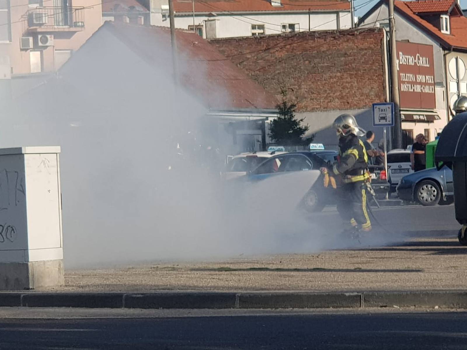 Požar kontejnera: Okretište je zaudaralo na zapaljenu plastiku