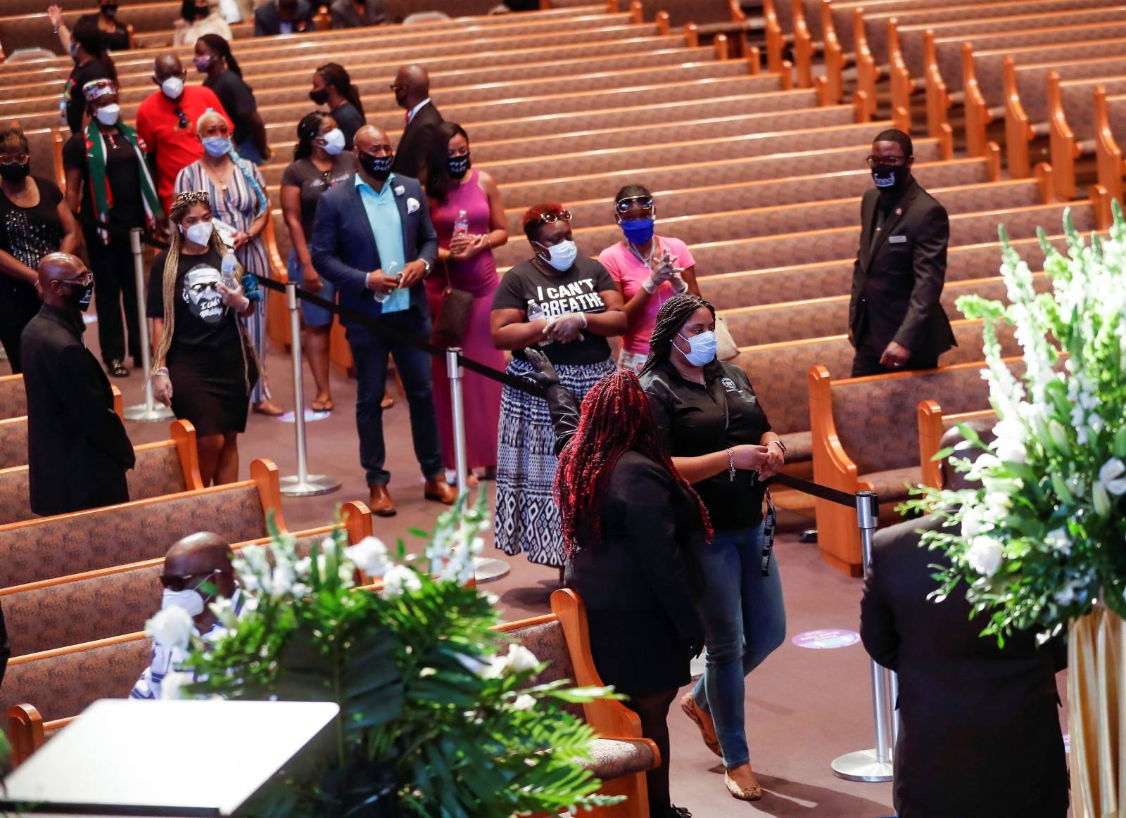 George Floyd public visitation at The Fountain of Praise church in Houston