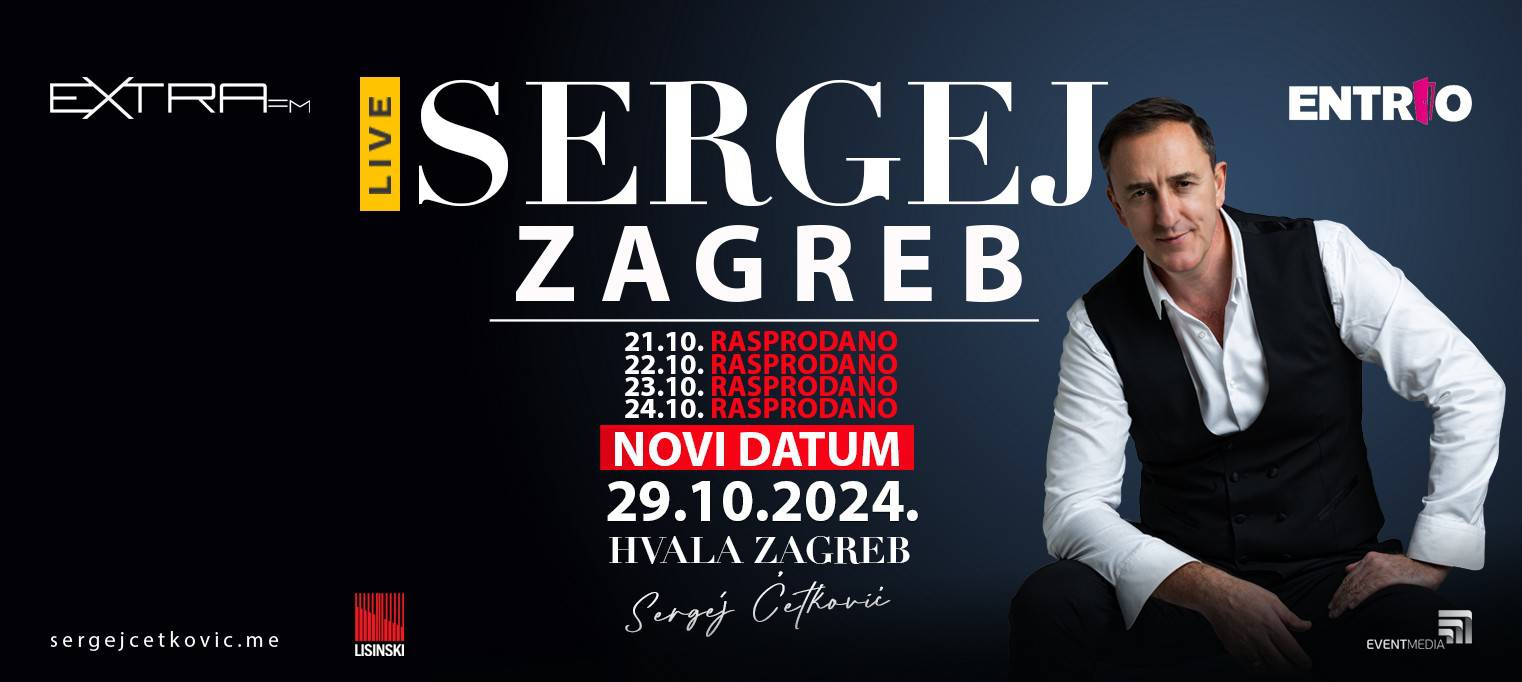 Zagreb ga voli! Sergej Ćetković najavio peti koncert u Lisinskom