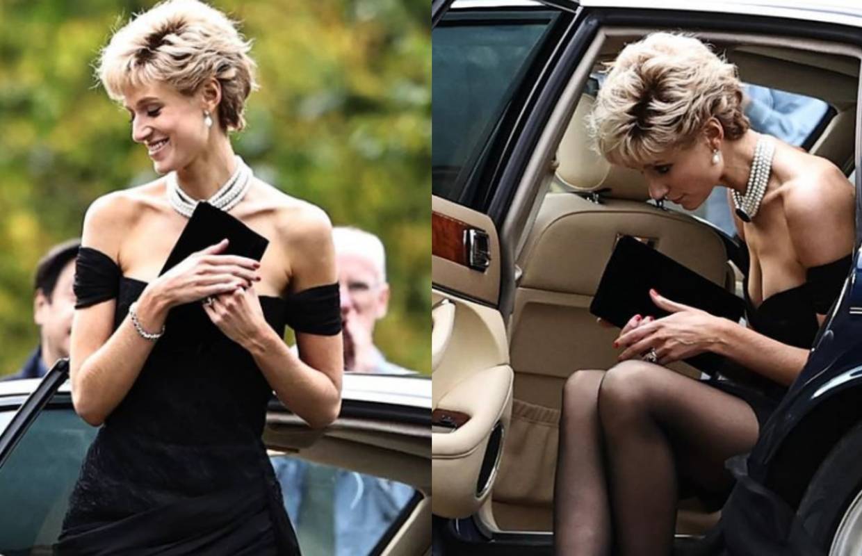 Ista Lady Di: Glumica Elizabeth Debicki u maloj crnoj haljini kao Diana u seriji 'The Crown'