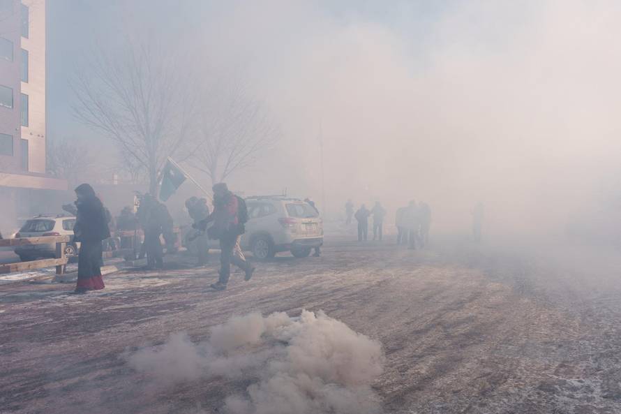 Protest after federal agents fatally shot a man while trying to detain him, in Minneapolis