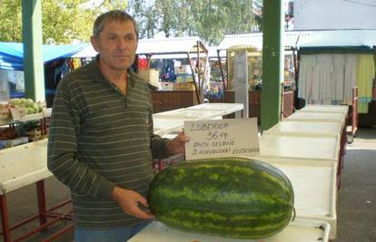 Na tržnicu se došao hvaliti lubenicom od 36 kilograma