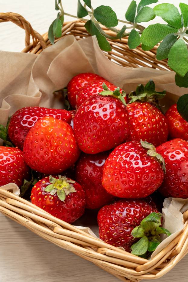Fresh Strawberries in a Basket