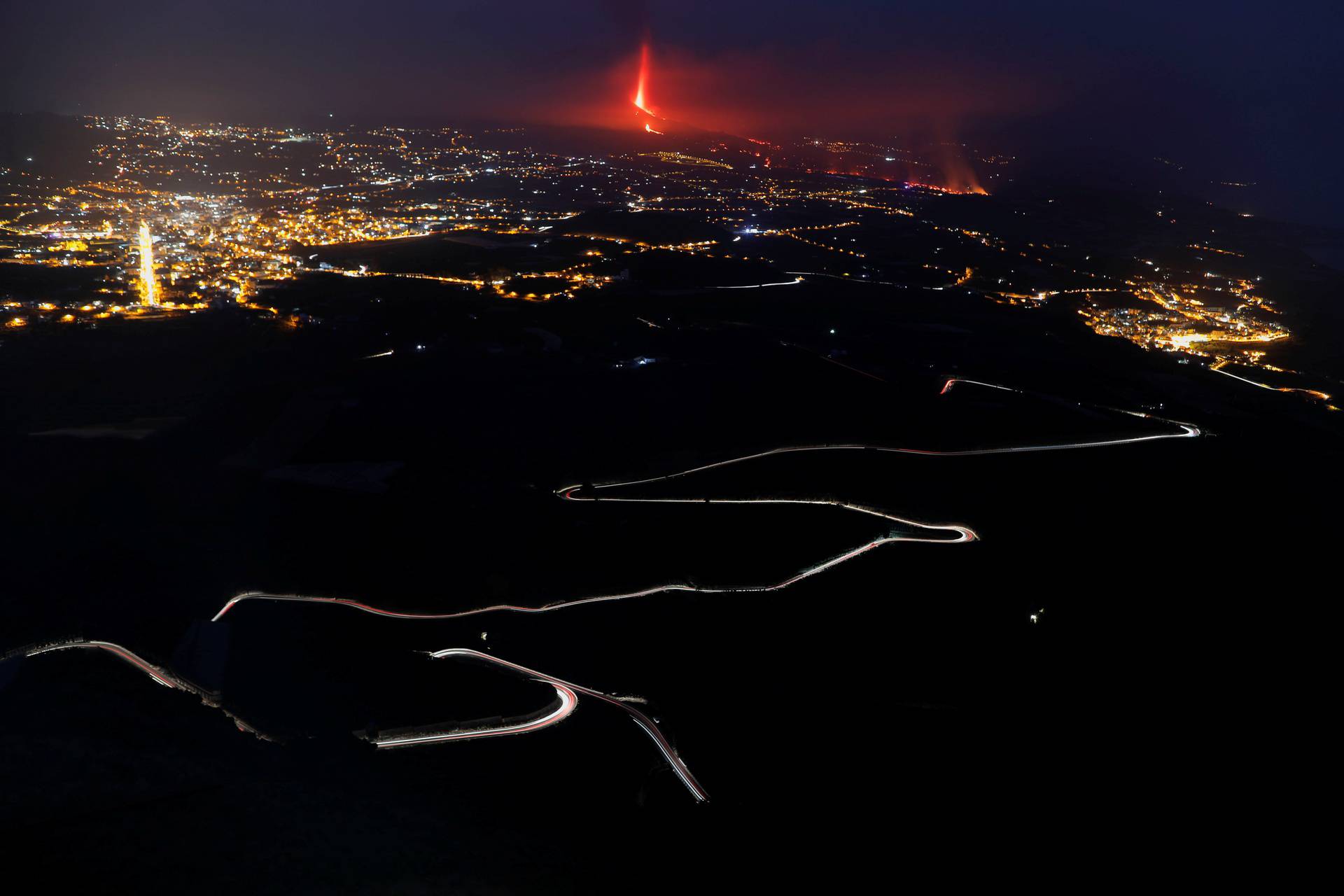 Eruption of a volcano in La Palma