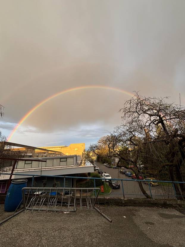 FOTO Prekrasni prizori na nebu iznad Zagreba: Pogledajte fotografije dvostruke duge