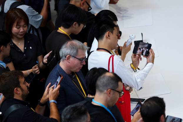 Apple holds event at the Steve Jobs Theater on its campus in Cupertino