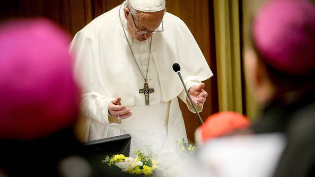 February 21, 2019 : Opening session of  'The Protection Of Minors In The Church' meeting at the Synod Hall in Vatican City, Vatican.