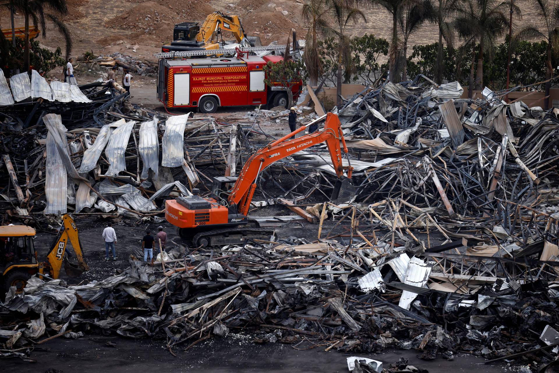 Aftermath of a fire in a gaming zone in Rajkot