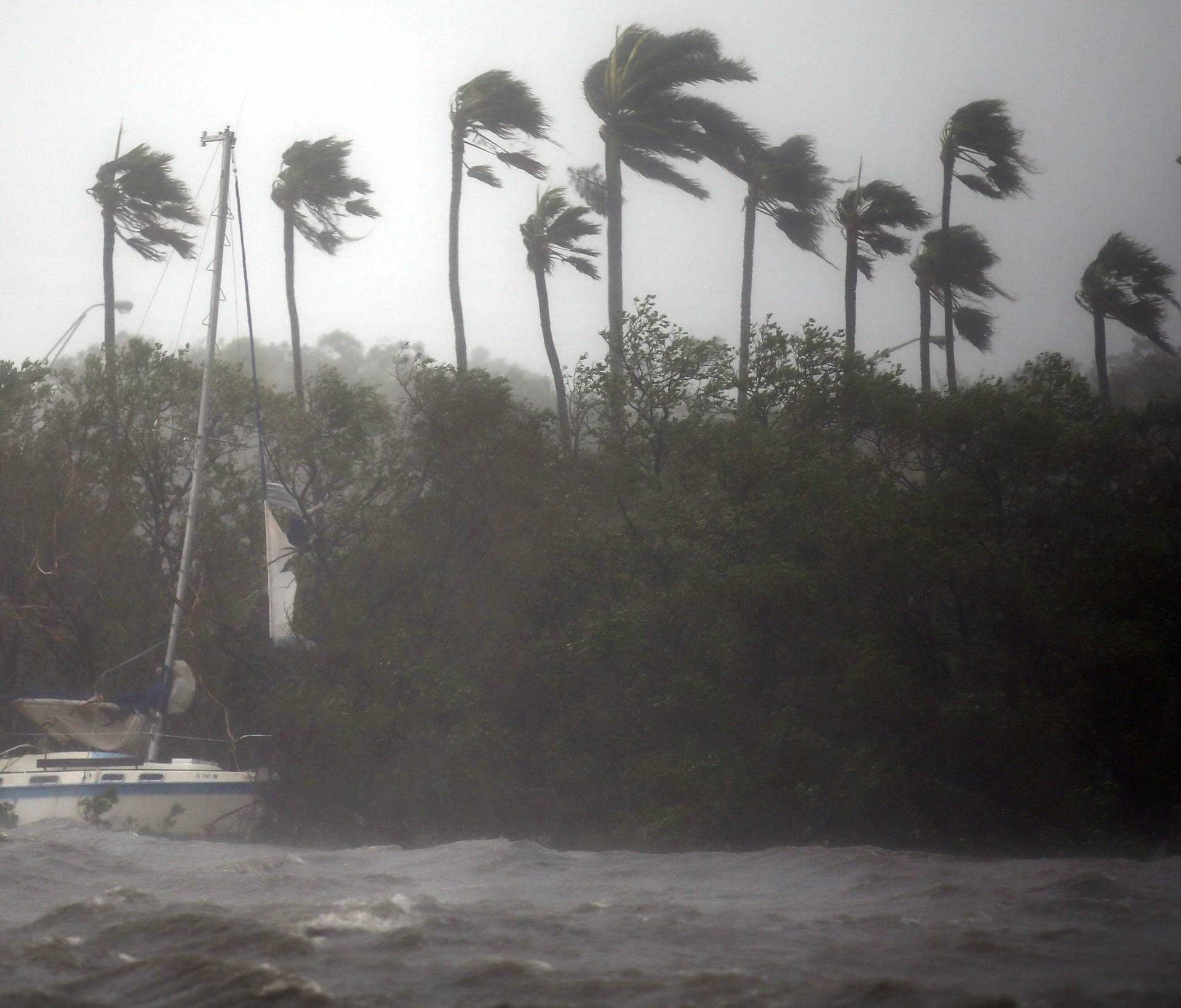 Boats are seen at a marina in Coconut Grove as Hurricane Irma arrives at south Florida, in Miami