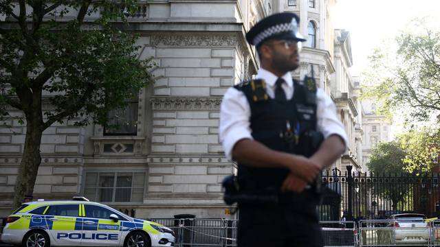 Car crashes into front gates of Downing Street in London
