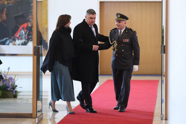 Zagreb: Dolazak Zorana Milanovića u društvu supruge na inauguraciju 