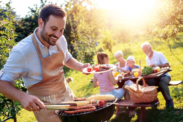 Food, people and family time concept