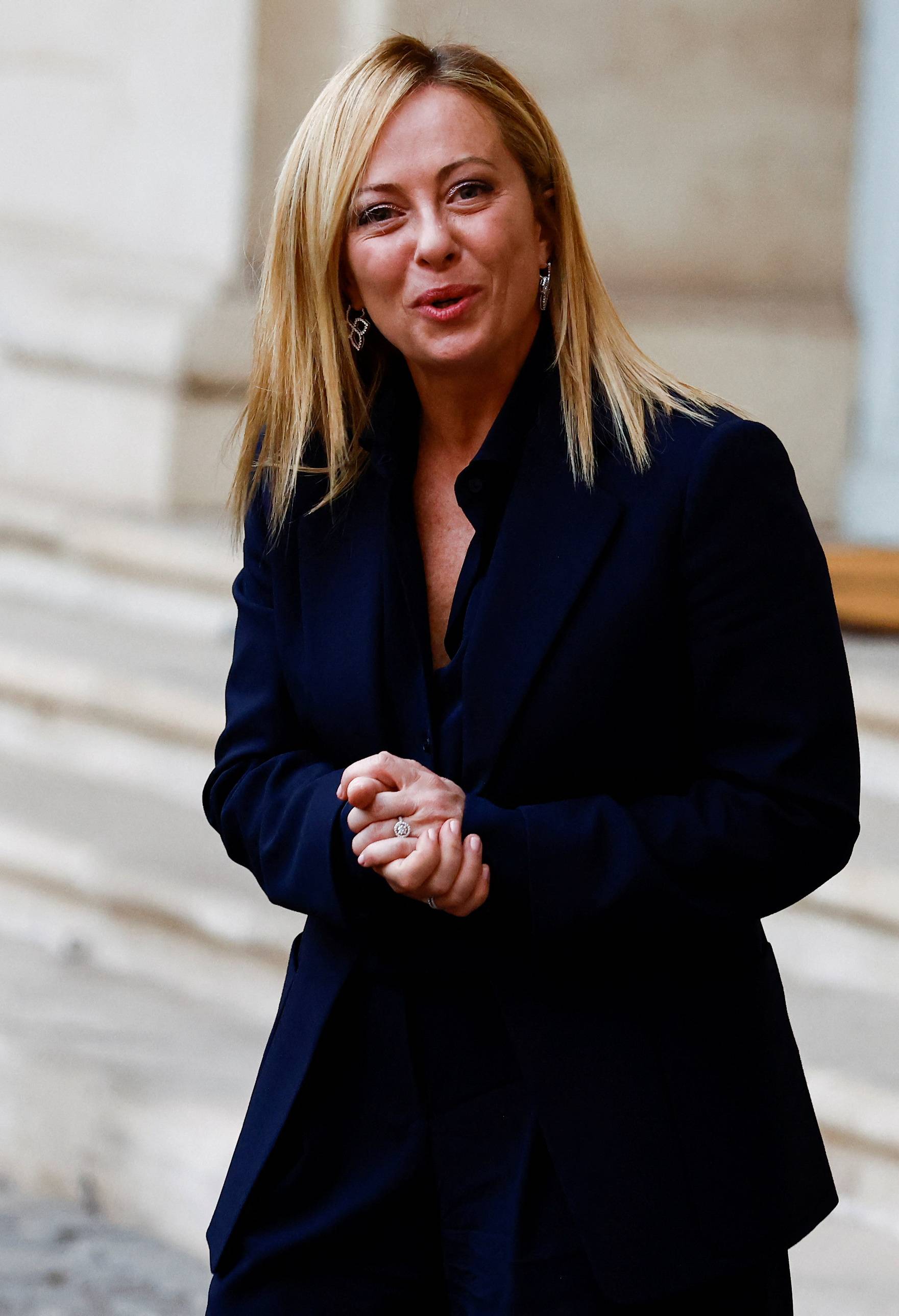 Italy's newly appointed Prime Minister Giorgia Meloni attends a meeting with Italian President Sergio Mattarella at the Quirinale Palace, in Rome