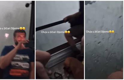 VIDEO Društvo za vrijeme oluje zaglavilo u žičari na Sljemenu: 'Ovo je trauma za cijeli život'
