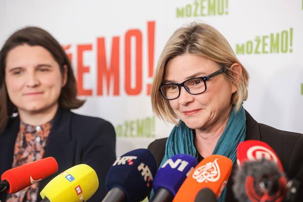 Zagreb: Sandra Benčić održala konferenciju za medije povodom dogovora o formiranju saborske većine