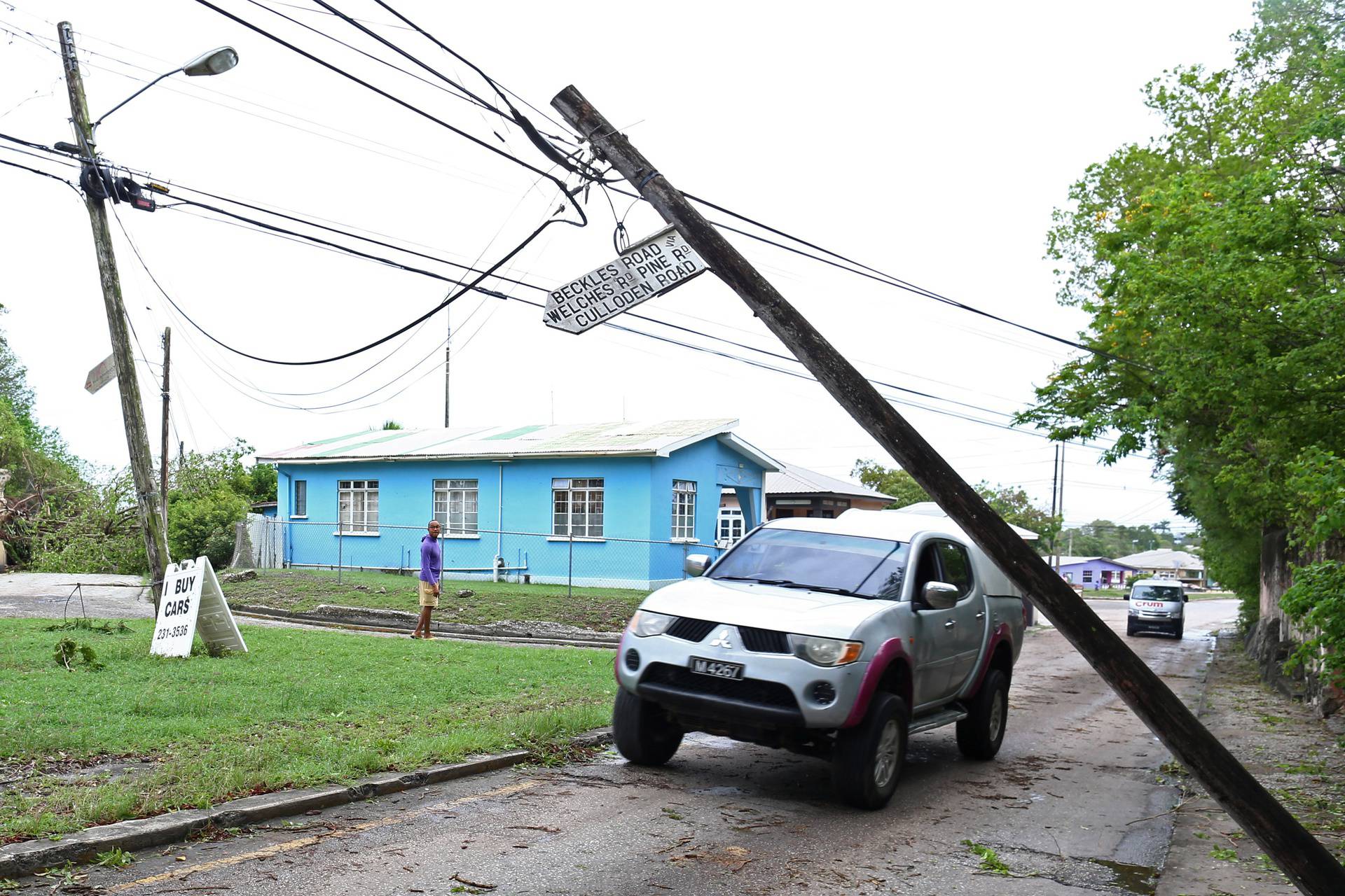 Hurricane Elsa passes through Barbados