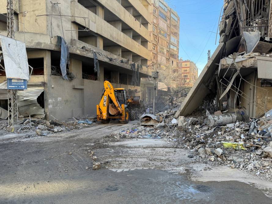Aftermath of strikes on Beirut's southern suburbs