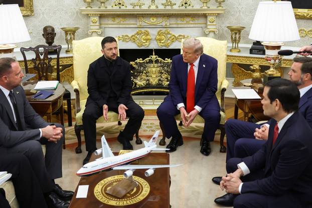 U.S. President Trump meets with Ukrainian President Zelenskiy and European leaders, in Washington, D.C.