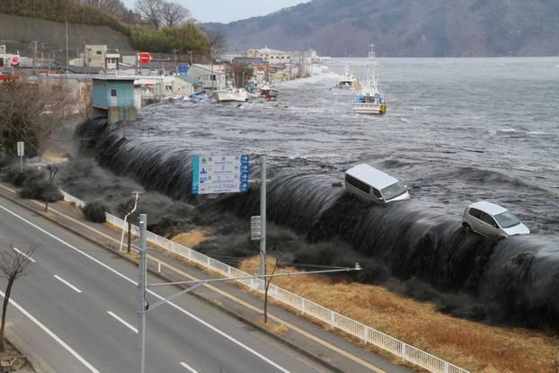 Tsunami hits Miyako City, Japan - 11 Mar 2011