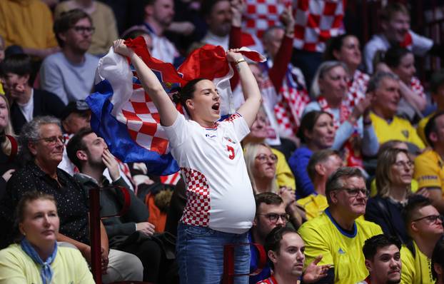 Susret Švedske i Hrvatske u prvom krugu EHF Europskog prvenstva, navijači