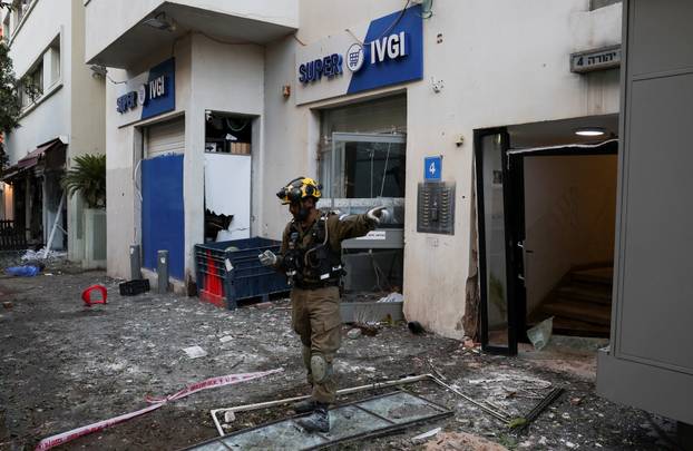 Aftermath of missile attack from Iran on Israel