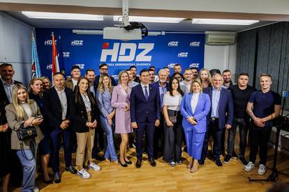 Split: Doček izbornih rezultata u stožeru HDZ-a Splitsko-dalmatinske županije