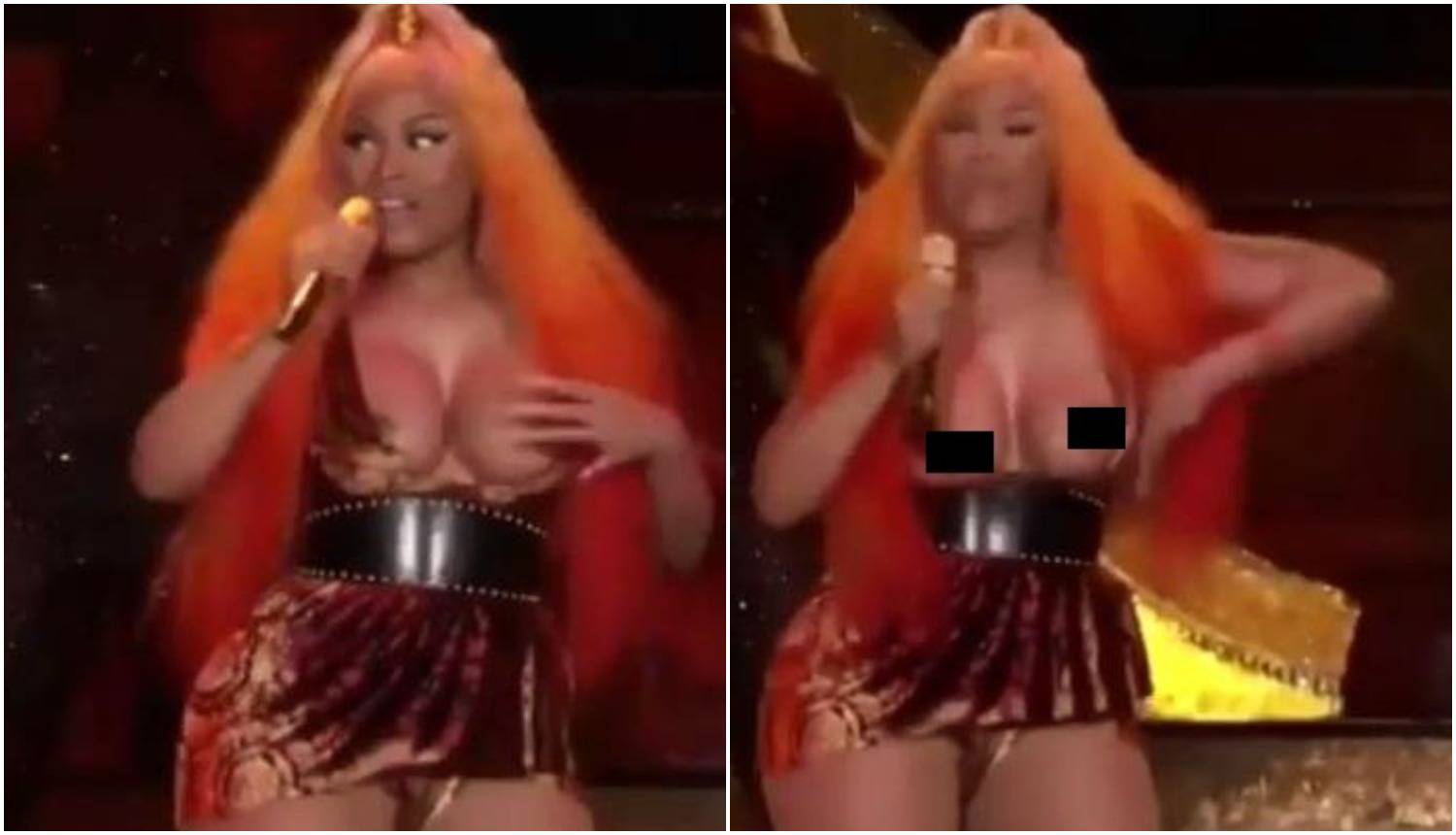 Kratka haljinica je popustila: Nicki Minaj ispale su grudi...