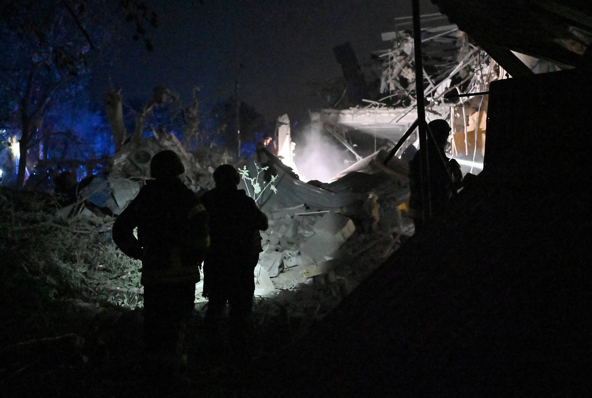 Aftermath of a missile strike that hit hotel in Kramatorsk