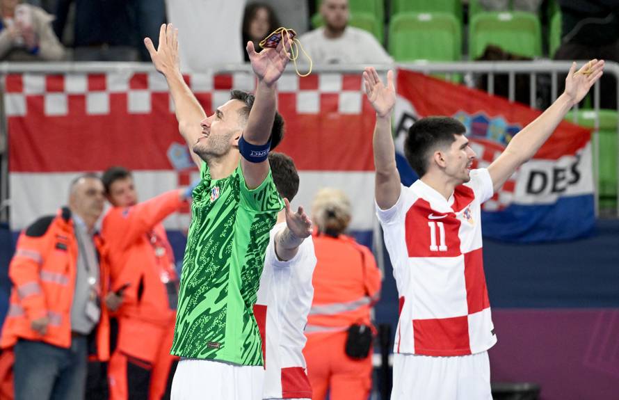 Susret Hrvatske i Španjolske u polufinalu Europskog prvenstva u futsalu