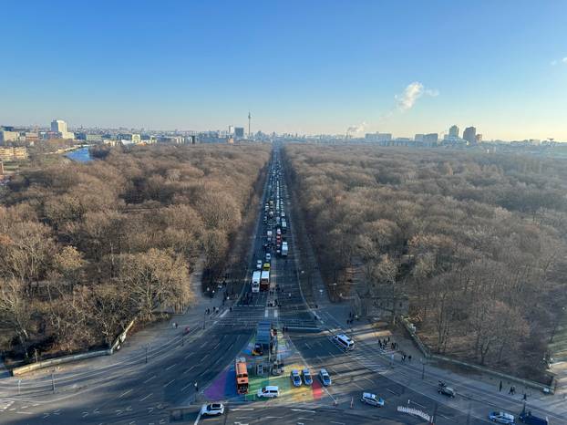 Farmers demonstrate with tractors against high fuel prices in Germany