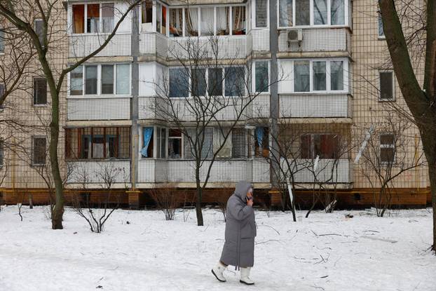 Aftermath of a Russian missile and drone attack in Kyiv