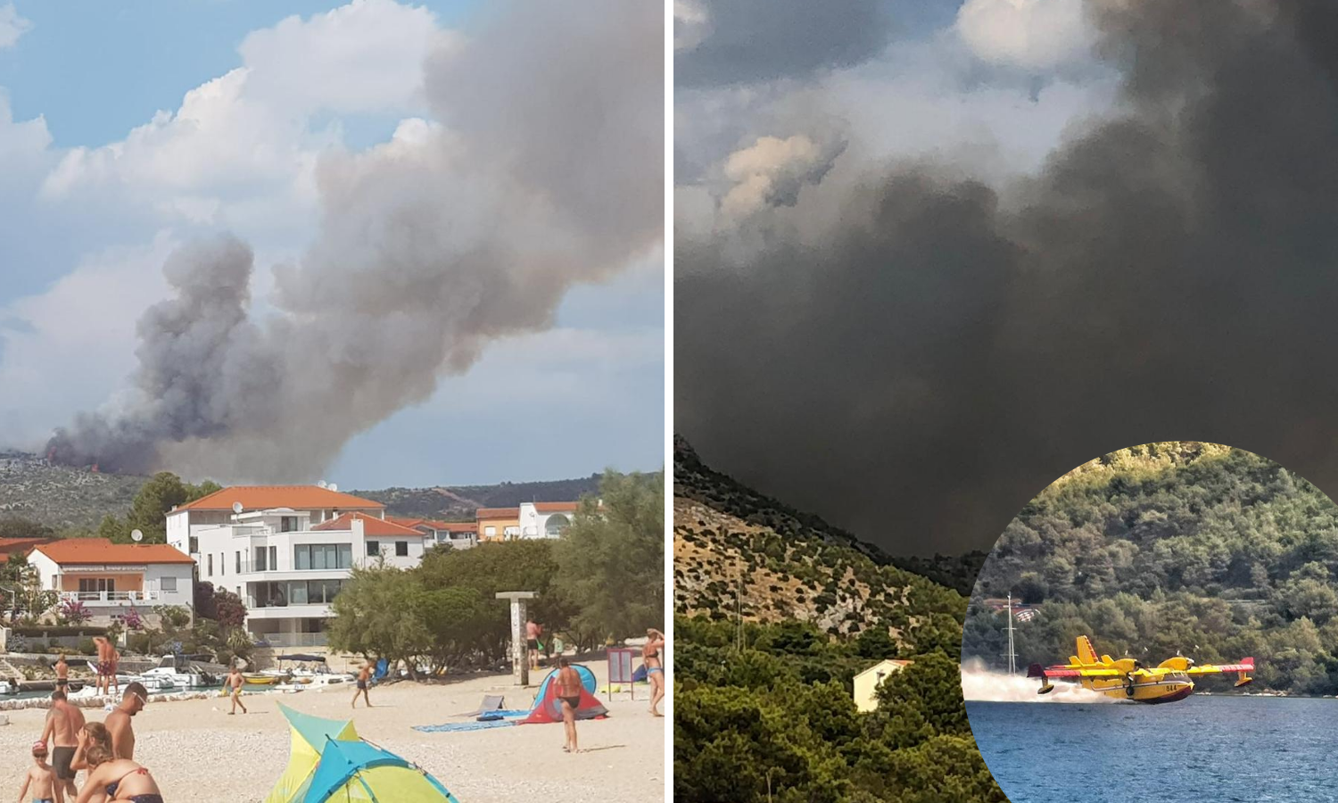 Veliki požar u Dalmaciji: Gorilo je od Primoštena do Rogoznice