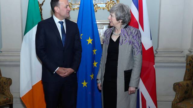 Britain's Prime Minister Theresa May meets Taoiseach Leo Varadkar in Dublin