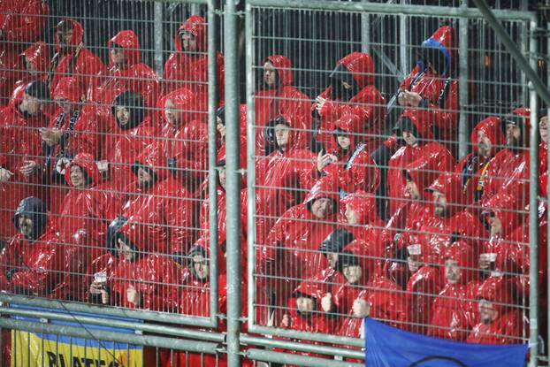 Zagrijavanje nogometaša Rijeke i Sparte Prag uoči početka susreta 2. kola Konferencijske lige